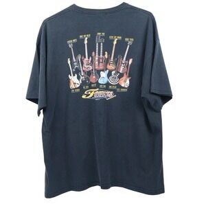 VTG Famous Guitars Famous Rockstars Music T Shirt Size XL